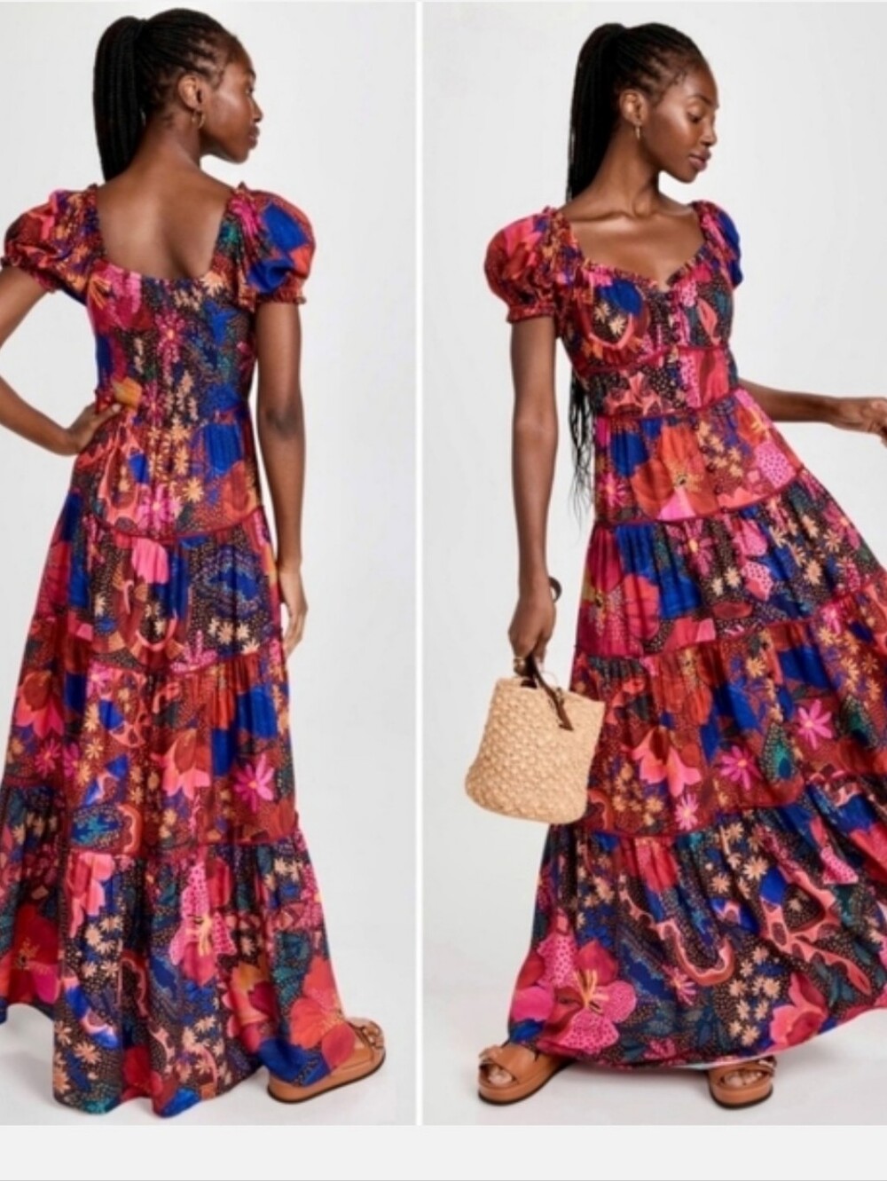 NWT FARM RIO | $260 Mixed Garden Snake Maxi Dress - Picture 4 of 9